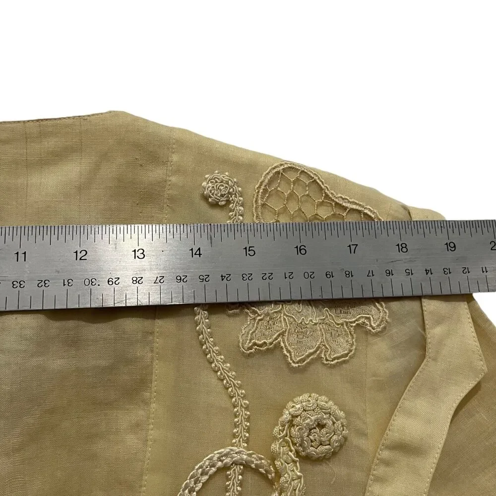 Sunday Shirt Jacket Vintage ANNE FRENCH Women Shirt Lightweight Romantic SZ 6